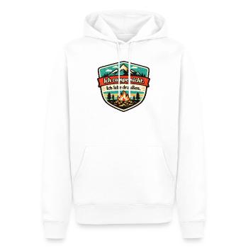 Camper Van, Kastenwagen, Wohnmobil, Mond - Männer Premium Bio Hoodie - Weiß - Vorne - Nico (187cm)