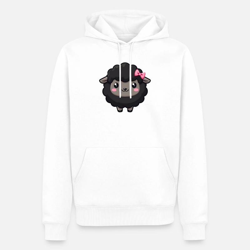 Schwarzes Schaf - Männer Premium Bio Hoodie - Weiß