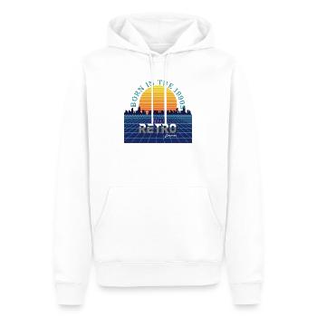 Retro-Sonnenuntergang der 1990er Jahre - Männer Premium Bio Hoodie - Weiß - Vorne - Nico (187cm)