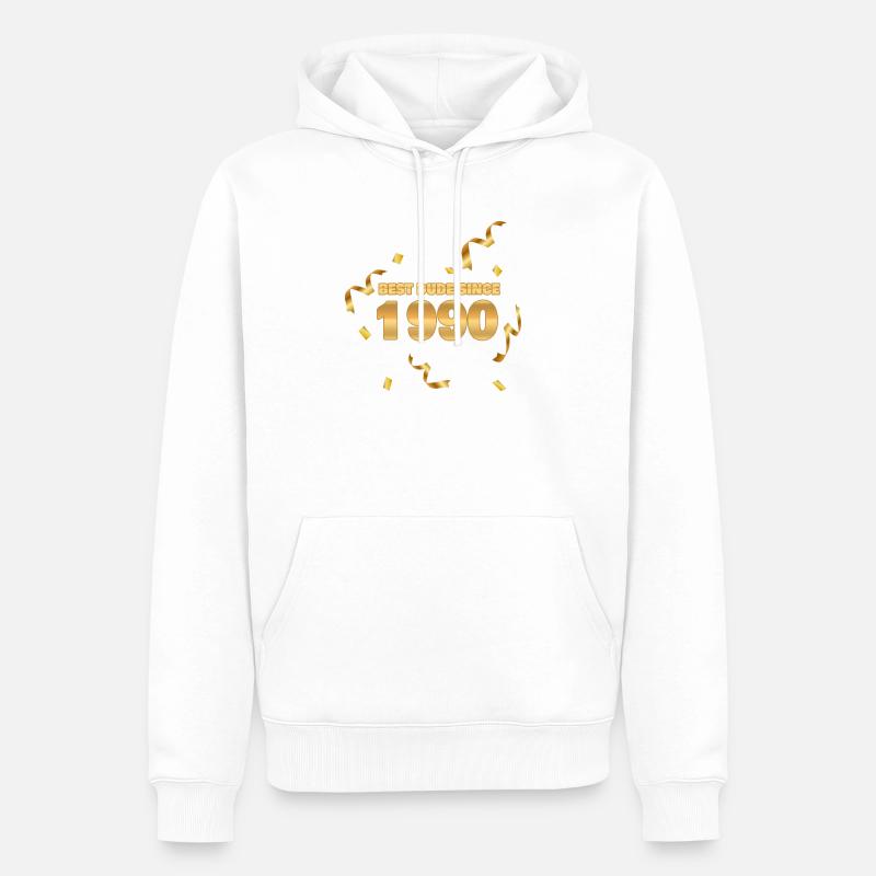 Année 1990 - Sweat à capuche Premium bio Homme - blanc