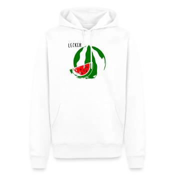 Melone - Männer Premium Bio Hoodie - Weiß - Vorne - Nico (187cm)