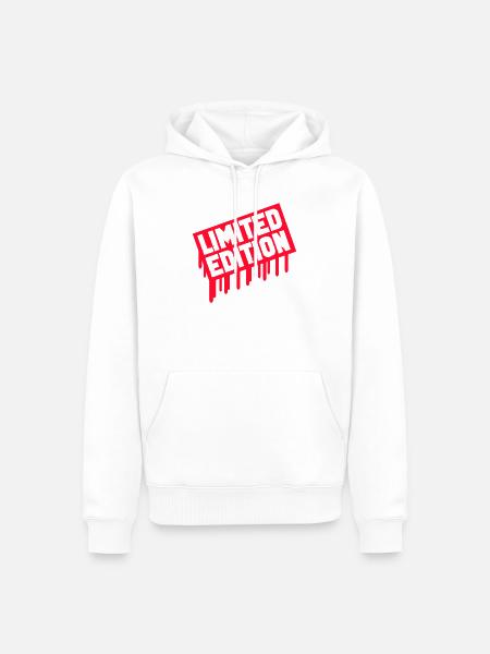 Limited Edition Stamp - Men’s Premium Organic Hoodie - white