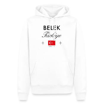 Belek Türkei Koordinaten Reise Souvenir - Männer Premium Bio Hoodie - Weiß - Vorne - Nico (187cm)