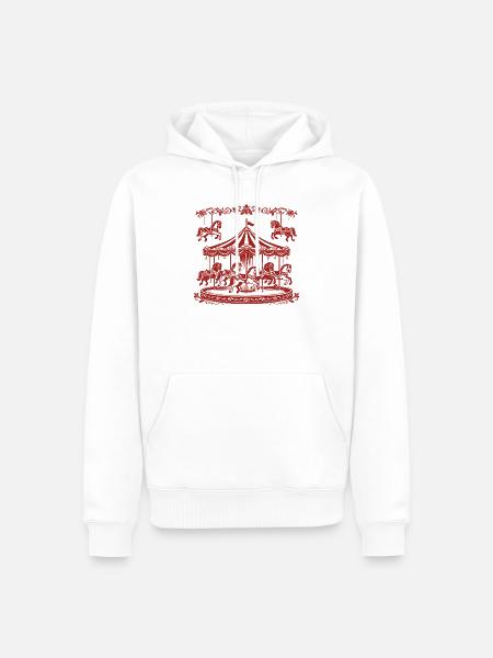  Freizeitpark Jahrmarkt Rummelplatz Karussell - Männer Premium Bio Hoodie - Weiß
