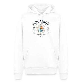 Aquarius Zodiac Astrologisches Himmlisches Horoskop - Männer Premium Bio Hoodie - Weiß - Vorne - Nico (187cm)