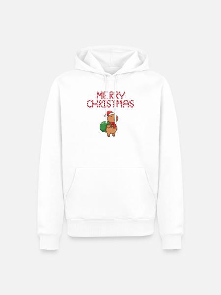 Frohe Weihnachten - Männer Premium Bio Hoodie - Weiß