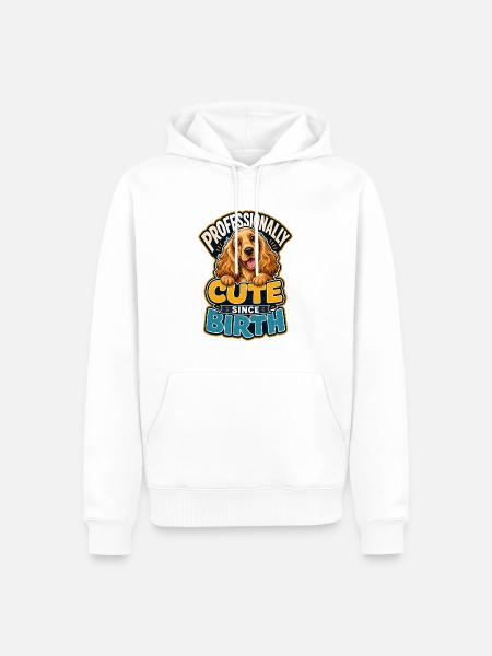 Englischer Cocker Spaniel - Männer Premium Bio Hoodie - Weiß
