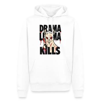Horror-Lama mit Messer – Drama Llama Kills - Männer Premium Bio Hoodie - Weiß - Vorne - Nico (187cm)