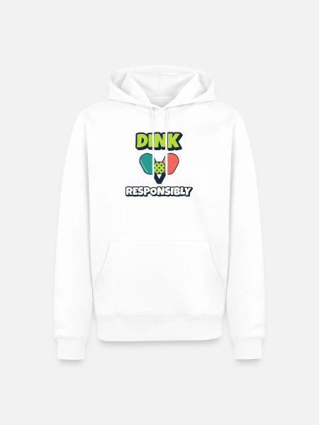 Dink Responsible Pickleball - Männer Premium Bio Hoodie - Weiß