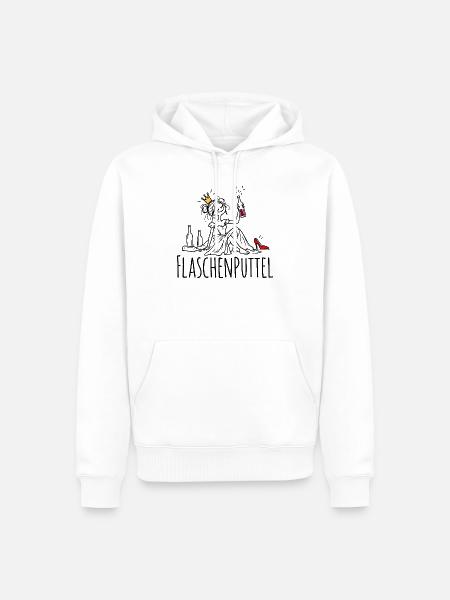 Flaschenputtel – Märchenhaft beschwipst - Männer Premium Bio Hoodie - Weiß