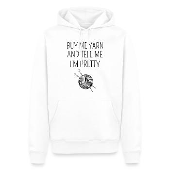 Crochet Crochet Crocheter Drôle - Sweat à capuche Premium bio Homme - blanc - Devant - Nico (187cm)