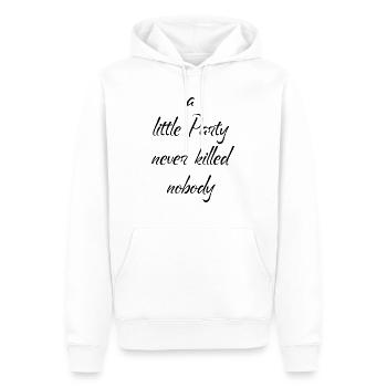 une petite fête jamais tuée célébrer personne anglais - Sweat à capuche Premium bio Homme - blanc - Devant - Nico (187cm)