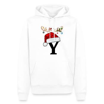 Brief Y Weihnachtsmütze - Männer Premium Bio Hoodie - Weiß - Vorne - Nico (187cm)