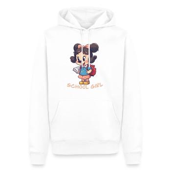 school girl - Männer Premium Bio Hoodie - Weiß - Vorne - Nico (187cm)
