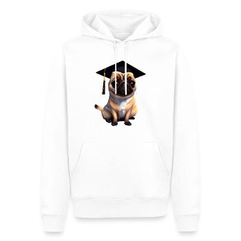 Bachelor Dogs School Leaving Certificate Bulldog Studies - Sweat à capuche Premium bio Homme - blanc - Devant - Nico (187cm)