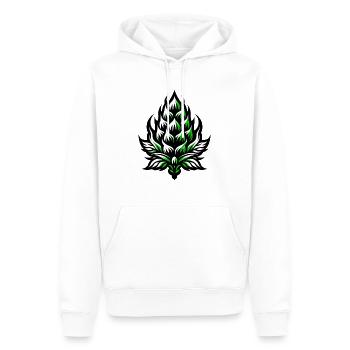 Houblon et orge | Ingrédients de la bière - Sweat à capuche Premium bio Homme - blanc - Devant - Nico (187cm)