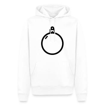 Boule de Noël - Sweat à capuche Premium bio Homme - blanc - Devant - Nico (187cm)
