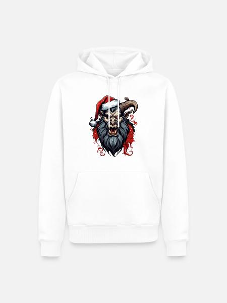 Krampus / Tradition / Kultur / Wintergeist - Männer Premium Bio Hoodie - Weiß
