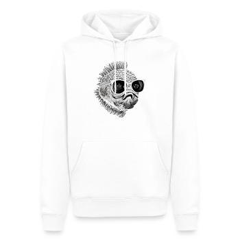 Cool dictons idée cadeau d’anniversaire - Sweat à capuche Premium bio Homme - blanc - Devant - Nico (187cm)