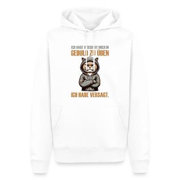 Lustige Sprüche Katze Sarkasmus Ironie Spruch - Männer Premium Bio Hoodie - Weiß - Vorne - Nico (187cm)