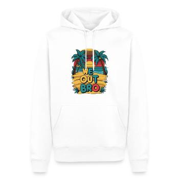 We out bro, letzter Schultag Lehrer - Männer Premium Bio Hoodie - Weiß - Vorne - Nico (187cm)