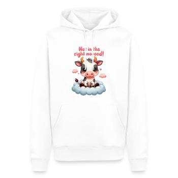 Süße traurige Kuh nicht in der richtigen Stimmung - Männer Premium Bio Hoodie - Weiß - Vorne - Nico (187cm)