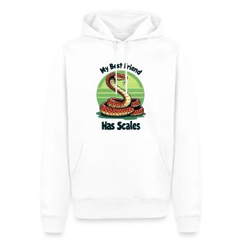 Mein bester Freund hat Schuppen Schlangenliebhaber - Männer Premium Bio Hoodie - Weiß - Vorne - Nico (187cm)