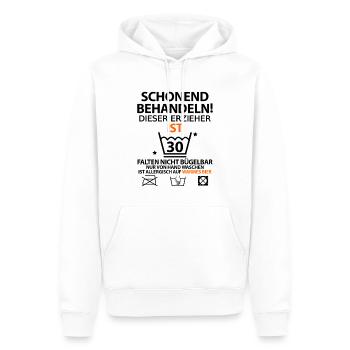 30. Geburtstag Erzieher Lustig mit Spruch - Männer Premium Bio Hoodie - Weiß - Vorne - Nico (187cm)