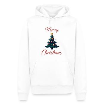 Arbre de Noël - Sweat à capuche Premium bio Homme - blanc - Devant - Nico (187cm)