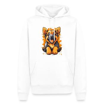 Berger Allemand Chiot Drôle Chien Chiens - Sweat à capuche Premium bio Homme - blanc - Devant - Nico (187cm)