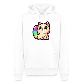 rainbow cat - Männer Premium Bio Hoodie - Weiß - Vorne - Nico (187cm)