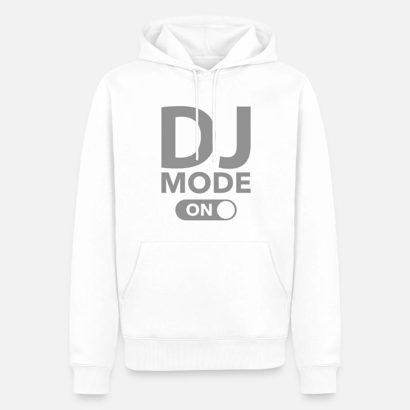 Mode DJ activé - Sweat à capuche Premium bio Homme - blanc