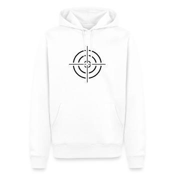 Fadenkreuz - Männer Premium Bio Hoodie - Weiß - Vorne - Nico (187cm)