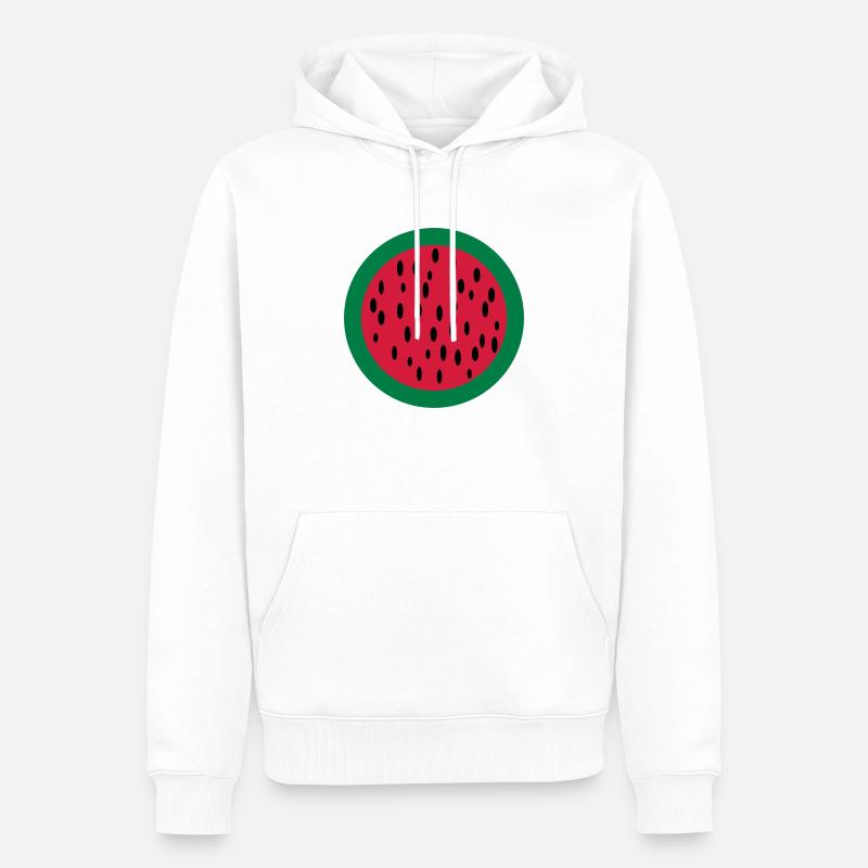 melone - Männer Premium Bio Hoodie - Weiß