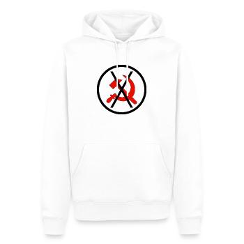 symbol - Männer Premium Bio Hoodie - Weiß - Vorne - Nico (187cm)