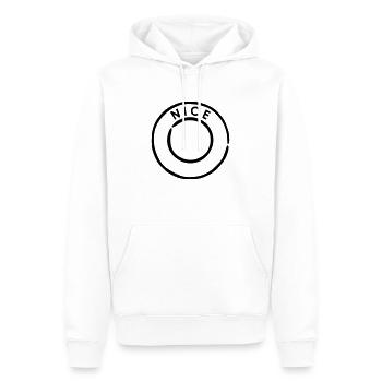 Nice - Men’s Premium Organic Hoodie - white - Front - Nico (187cm)