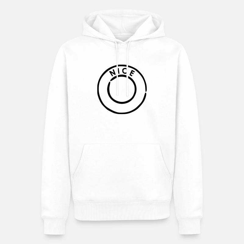 Nizza - Nice - Männer Premium Bio Hoodie - Weiß