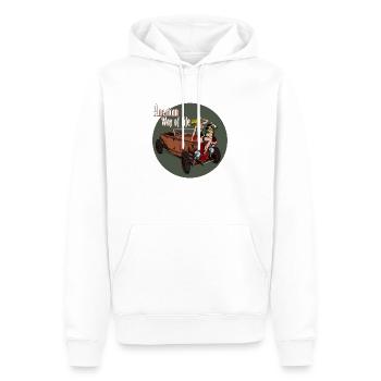 American Way of Life - Sweat à capuche Premium bio Homme - blanc - Devant - Nico (187cm)