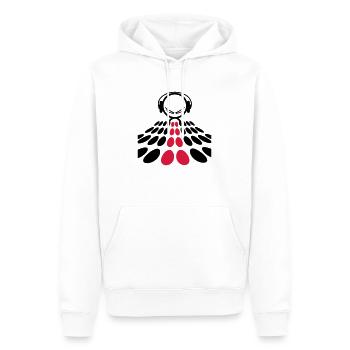 kopfhörer - Männer Premium Bio Hoodie - Weiß - Vorne - Nico (187cm)