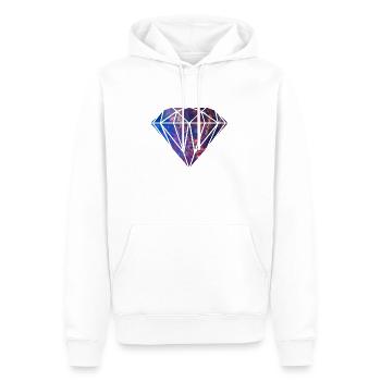 _Diamond Sky - Männer Premium Bio Hoodie - Weiß - Vorne - Nico (187cm)