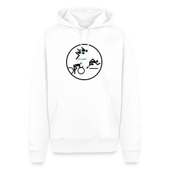 Triathlon Classic - Männer Premium Bio Hoodie - Weiß - Vorne - Nico (187cm)