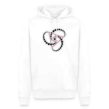 Kornkreis 6 | crop circle - Männer Premium Bio Hoodie - Weiß - Vorne - Nico (187cm)