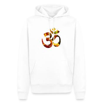 om - Sweat à capuche Premium bio Homme - blanc - Devant - Nico (187cm)