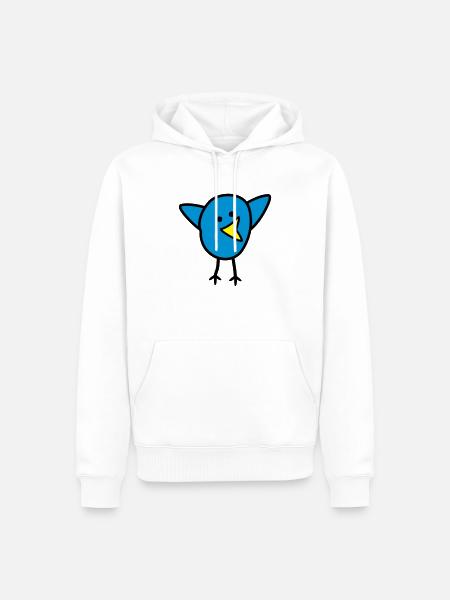Vogel - Männer Premium Bio Hoodie - Weiß