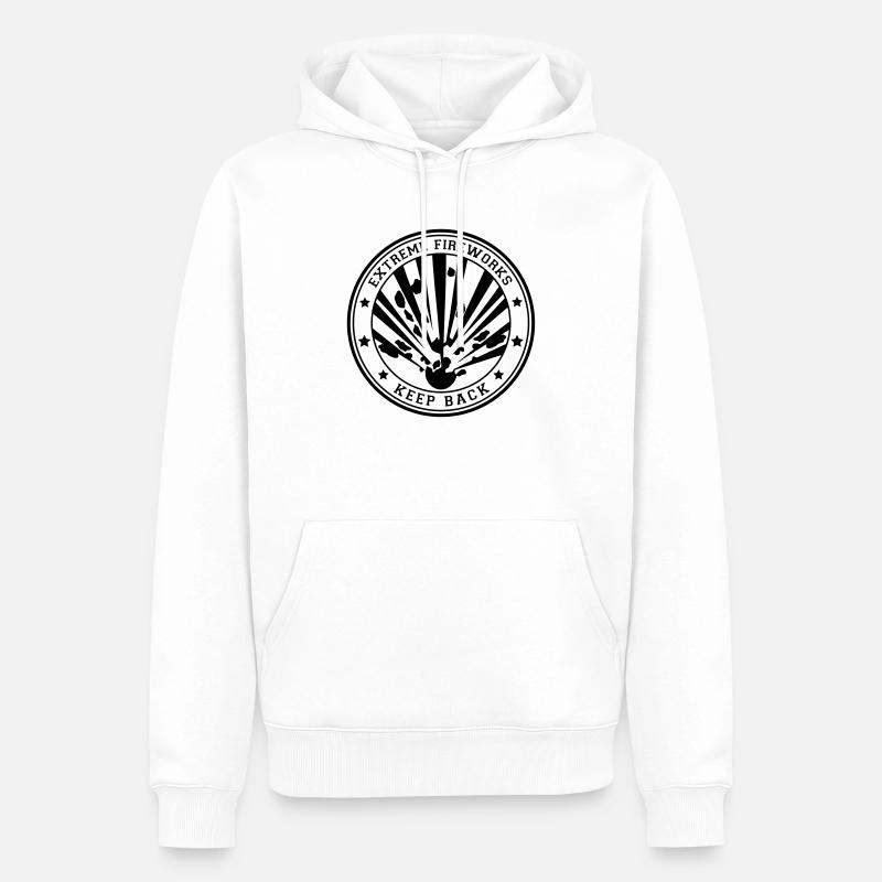 Extreme Fireworks Feuerwerk Explosiv - Männer Premium Bio Hoodie - Weiß