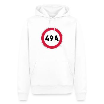 49A, 50. Geburtstag, Birthday - Männer Premium Bio Hoodie - Weiß - Vorne - Nico (187cm)