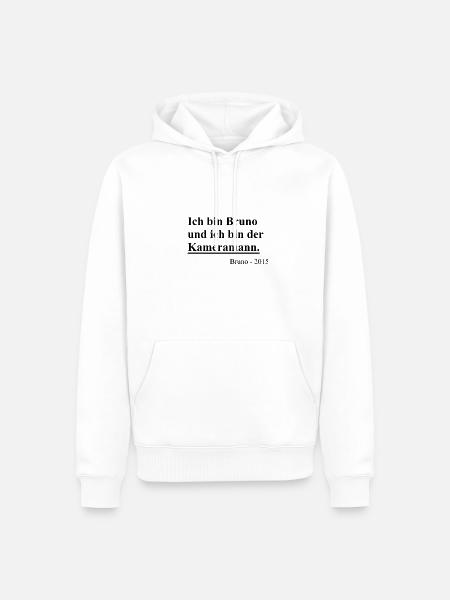 Bruno der Kameramann - Männer Premium Bio Hoodie - Weiß