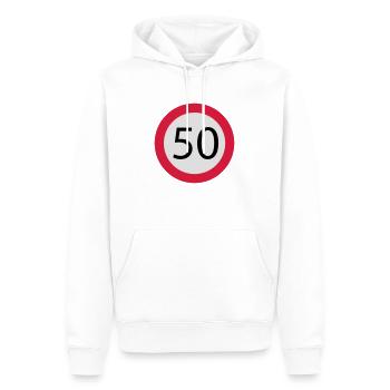 50 - Sweat à capuche Premium bio Homme - blanc - Devant - Nico (187cm)