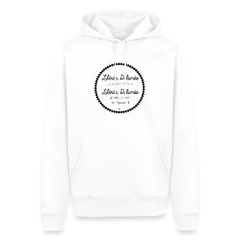Je suis retraitée - Sweat à capuche Premium bio Homme - blanc - Devant - Nico (187cm)