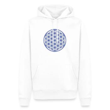 Blume des Lebens 100x100 - Männer Premium Bio Hoodie - Weiß - Vorne - Nico (187cm)